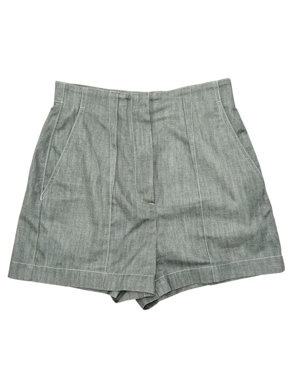 Fendi Cotton 100% FF Logo Shorts Gray 38